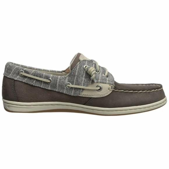 Sperry Womens Songfish Stripe Graphite Brown Boat Shoes 8M NWT - Picture 11 of 15